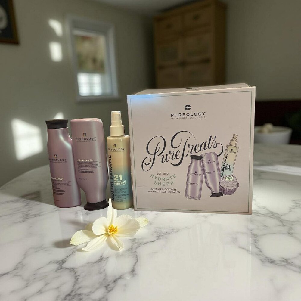Pureology Hydrate Sheer Shampoo, Conditioner & Color Fanatic Spray Trio Gift Set
